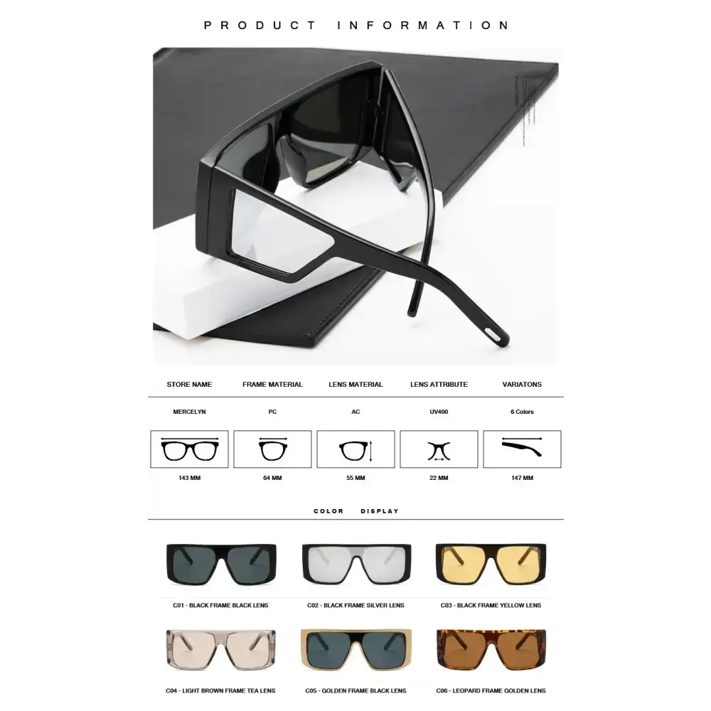 Oversize Fashion Sunglasses for Women - The Lady's Haven Boutique