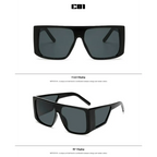 Chic black oversize fashion sunglasses with a bold design for stylish sun protection