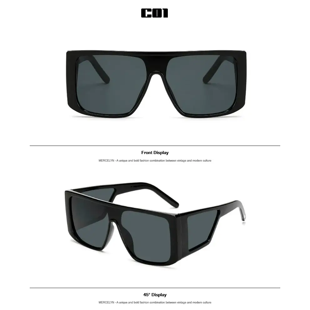 Chic black oversize fashion sunglasses with a bold design for stylish sun protection
