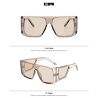 The Lady's Haven Boutique oversize fashion sunglasses with a modern design and clear lenses