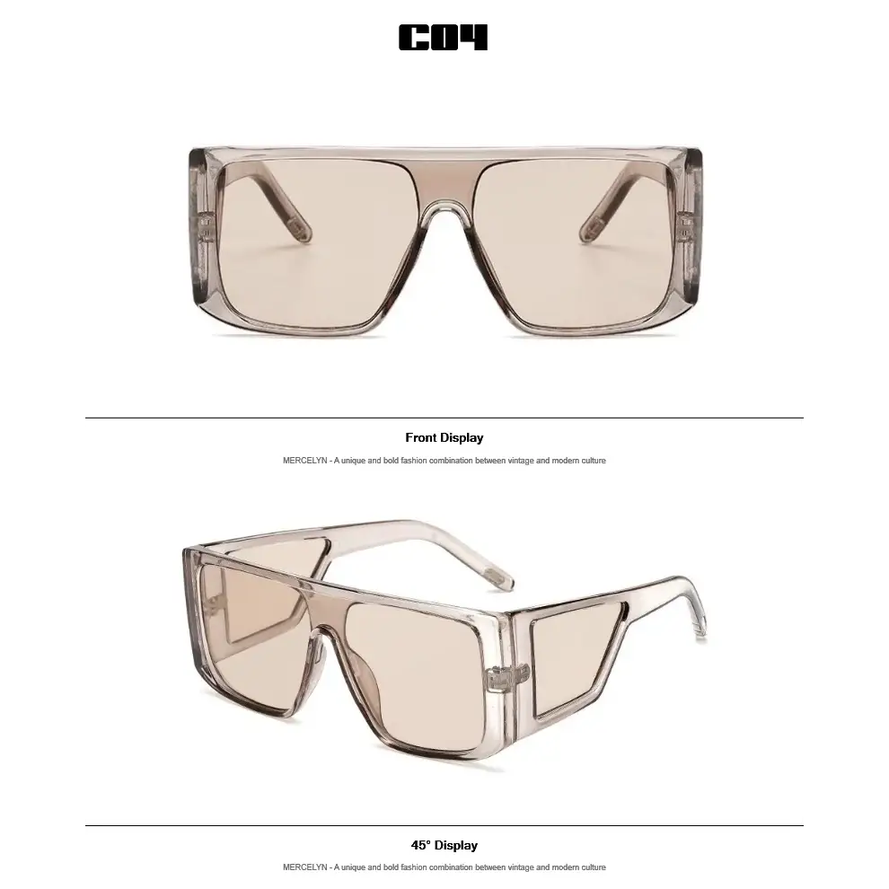 The Lady's Haven Boutique oversize fashion sunglasses with a modern design and clear lenses