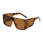Trendy oversize fashion sunglasses in tortoiseshell pattern with brown lenses from The Lady's Haven Boutique