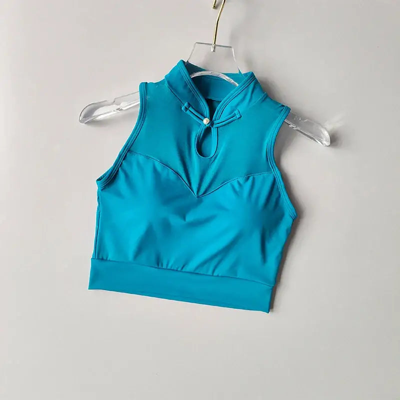 Padded Gym Crop Top Stylish Activewear - The Lady's Haven Boutique