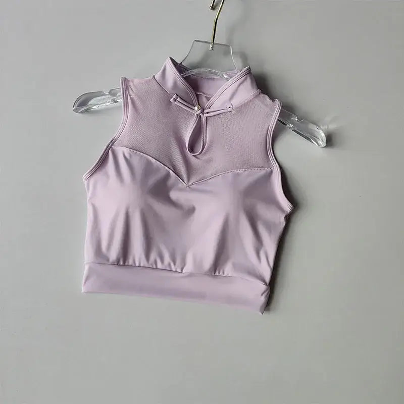 Padded Gym Crop Top Stylish Activewear - The Lady's Haven Boutique