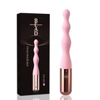 Pink Silicone Anal Vibrator with a sleek design and multiple textured beads for enhanced sensations