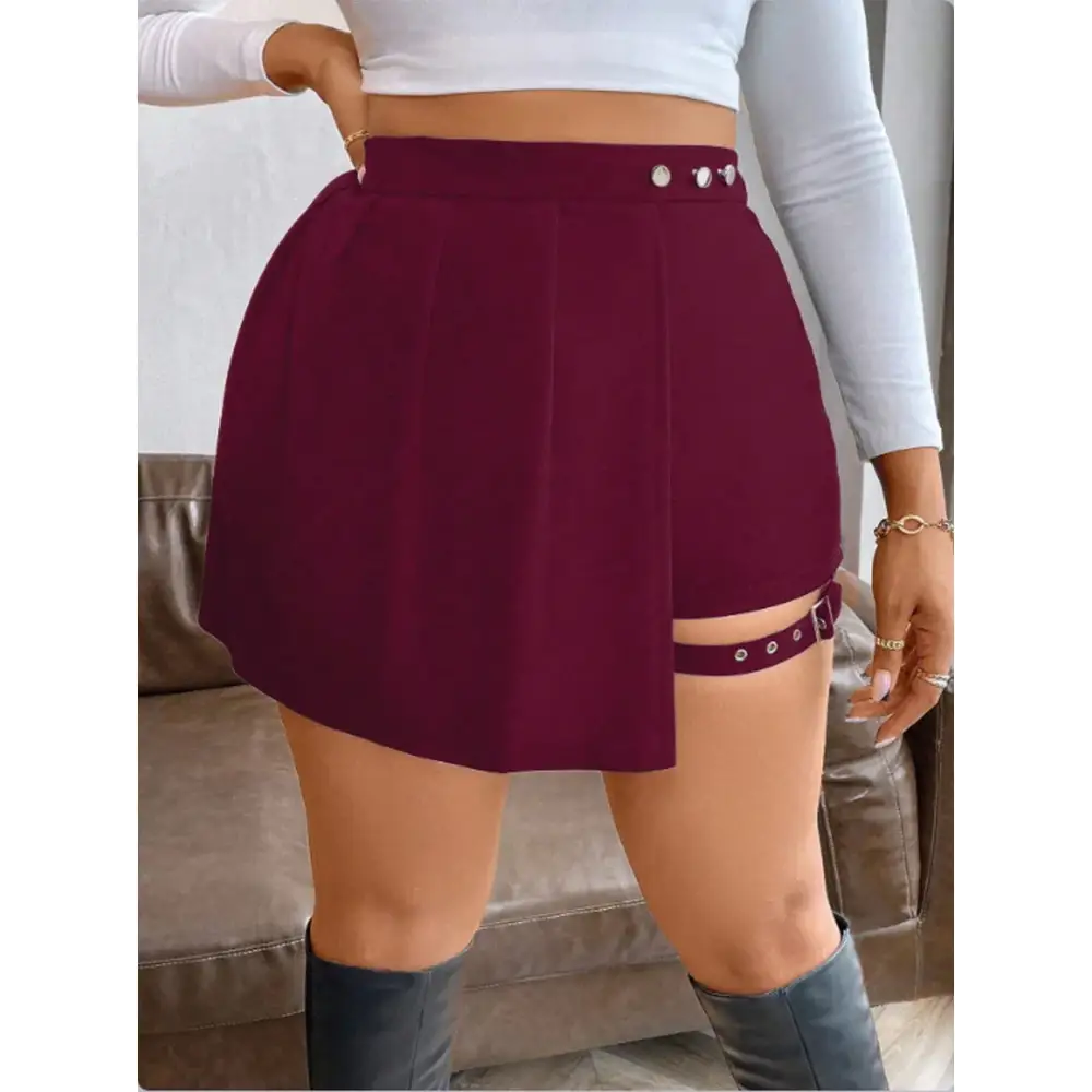 Plus Size 2024 Spring And Summer New Flared Skirt Ladies Fashion Versatile Black Casual Mini Skirt Pleated Fluffy Short