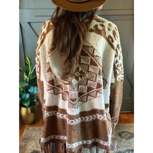 Plus Size 2025 Autumn/Winter New Arrival Women’s Lightweight Asymmetrical Pattern Cardigan Casual Wear Homewear