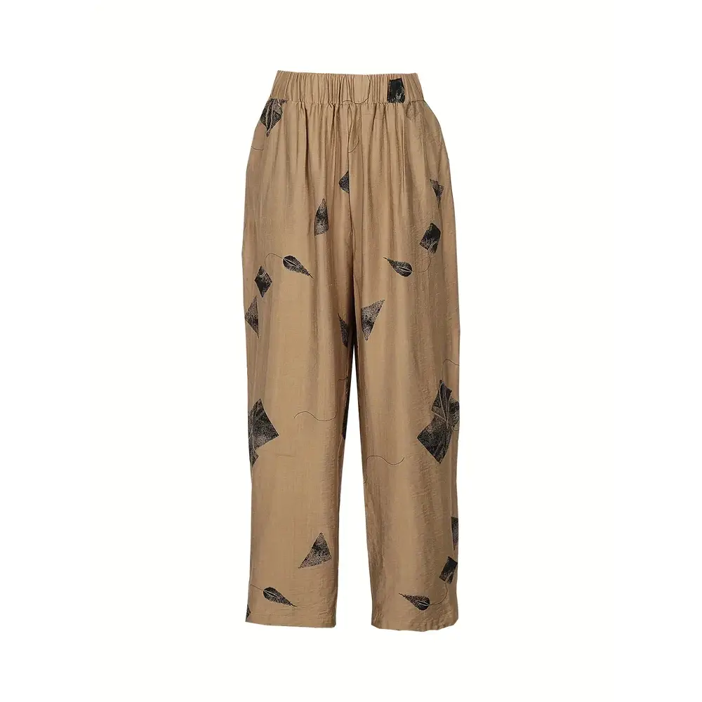 Plus Size 2025 Summer New Women’s Irregular Pattern Round Neck Short Sleeve Top Elastic Waist Trousers Basic 2 Piece Set