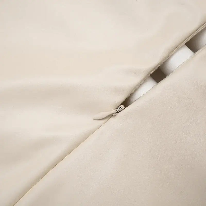 PU Leather Mini Dress – Sleeveless Ruched Clubwear - Mini Dresses