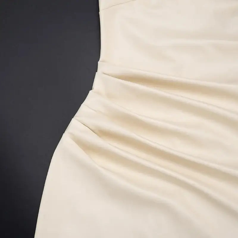 PU Leather Mini Dress – Sleeveless Ruched Clubwear - Mini Dresses