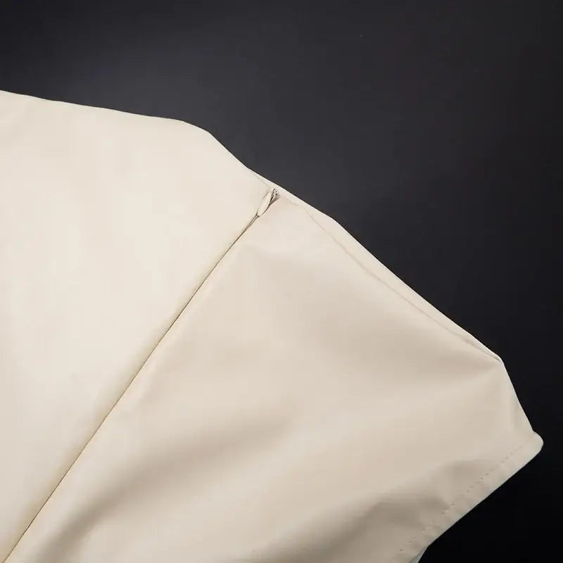 PU Leather Mini Dress – Sleeveless Ruched Clubwear - Mini Dresses