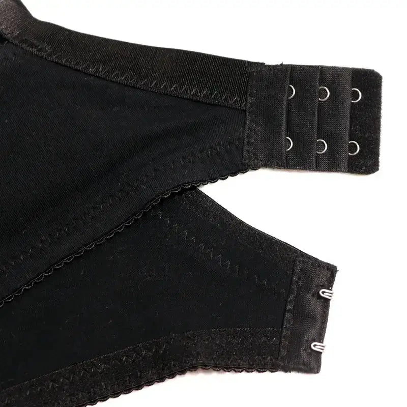 Pure Color Cotton Bras for Women Underwire Bra with Hoops Full Cup Lace Bralette Sizes 85D to 110D - The Lady's Haven Boutique