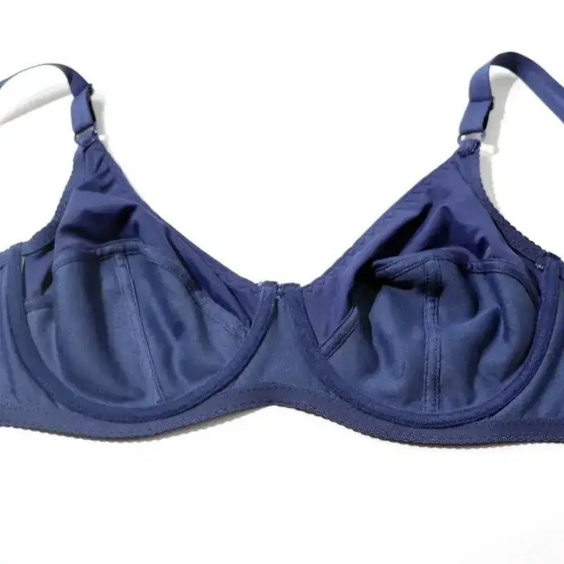 Pure Color Plain Large Size Bra with wire for women non-padded bralette for big breast C D E F cup bras