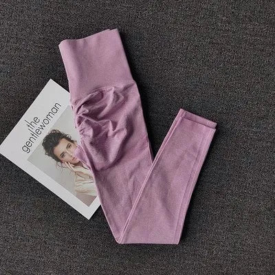 Soft Purple Push Up Leggings for Women with Comfortable High Waist Design