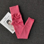 Pink Push Up Leggings for Women with Ruching Detail for a Stylish Fit