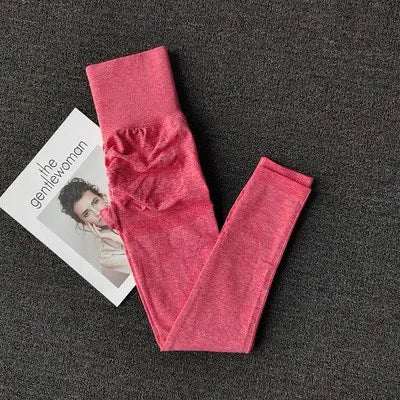 Pink Push Up Leggings for Women with Ruching Detail for a Stylish Fit