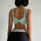 Mint Green Push Up Sports Bras for Women with Stylish Crisscross Back Design