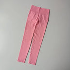 Pink quick dry sport leggings with a high waistband for comfort and flexibility during workouts