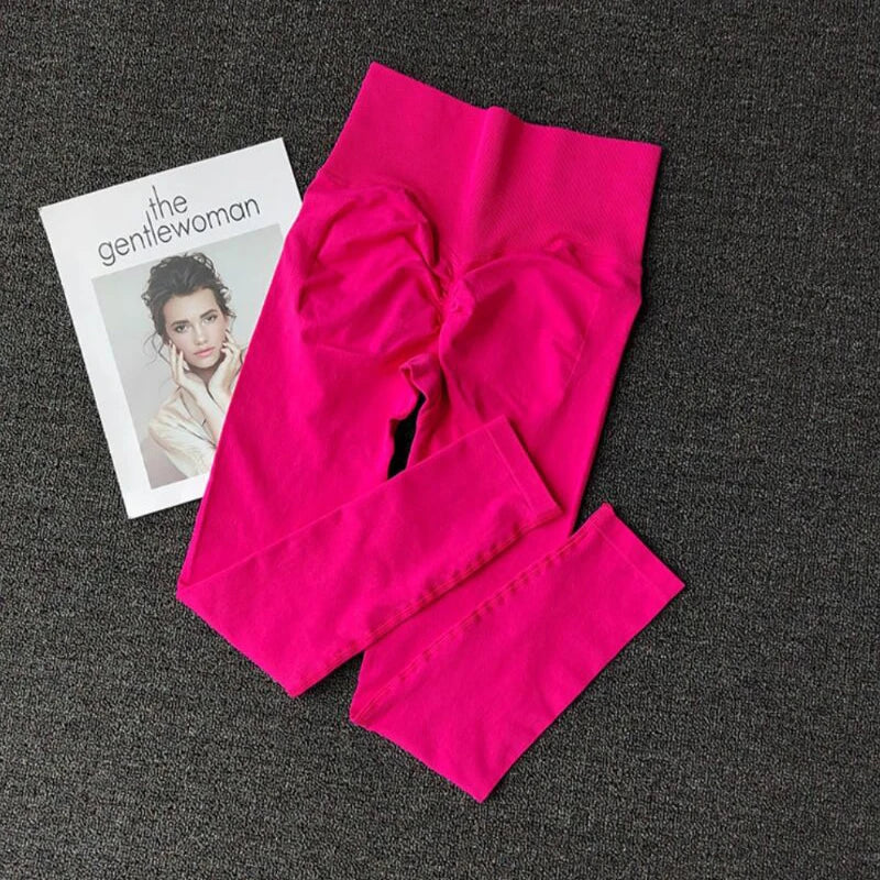 Bright pink quick dry sport leggings from The Lady's Haven Boutique for activewear enthusiasts