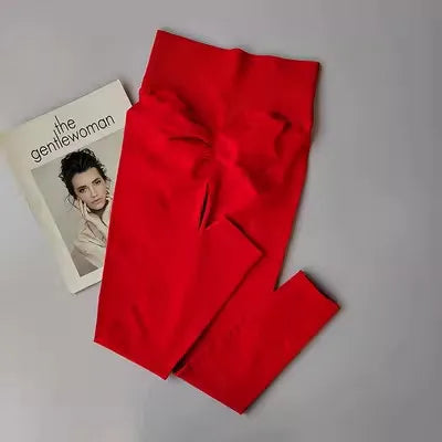 Red quick dry sport leggings from The Lady's Haven Boutique for activewear enthusiasts
