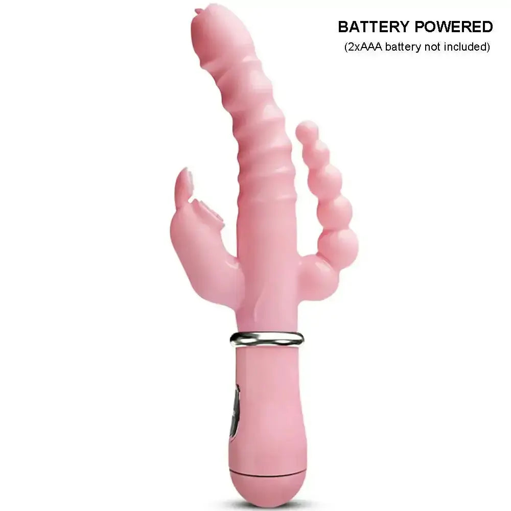 Rabbit G Spot Dildo Vibrator Clitoris Stimulator Penis Anal Double Penetration Tongue Licking Double Rod Sex Toy For Women Adult - The Lady's Haven