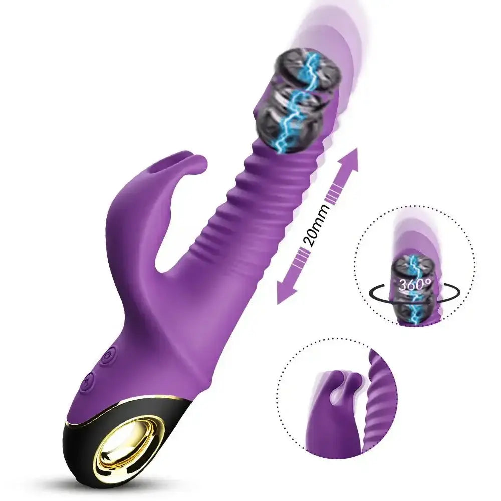 Rabbit Thrusting Vibrator Automatic Telescopic G - Spot Clitoris Stimulator Female Masturbation Sex Toys For Women Adults - The Lady's Haven