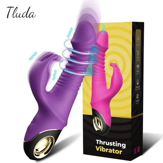 Rabbit Thrusting Vibrator Automatic Telescopic G - Spot Clitoris Stimulator Female Masturbation Sex Toys For Women Adults - The Lady's Haven