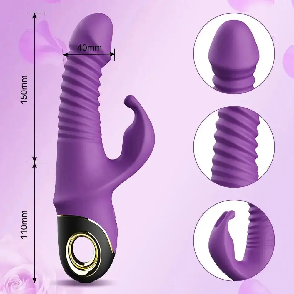 Rabbit Thrusting Vibrator Automatic Telescopic G - Spot Clitoris Stimulator Female Masturbation Sex Toys For Women Adults - The Lady's Haven