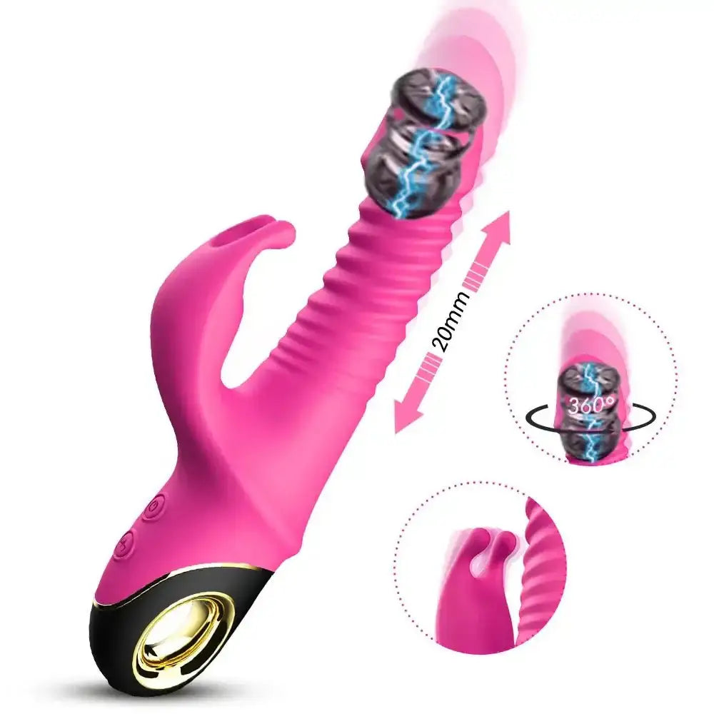 Rabbit Thrusting Vibrator Automatic Telescopic G - Spot Clitoris Stimulator Female Masturbation Sex Toys For Women Adults - The Lady's Haven