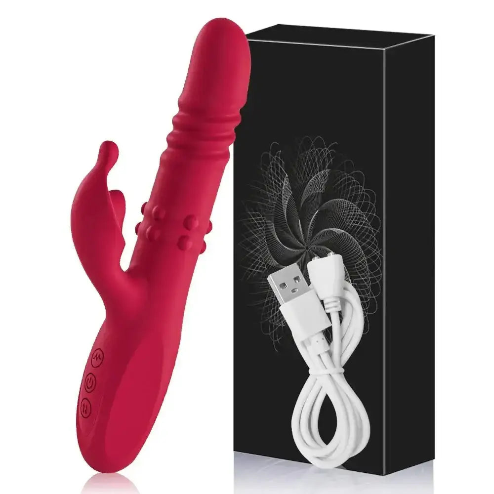 Rabbit Vibrator For Women Powerful G Spot Telescopic Rotating Clitoris Vagina Stimulator Female Masturbator For Adult Sexy Toys - The Lady's Haven