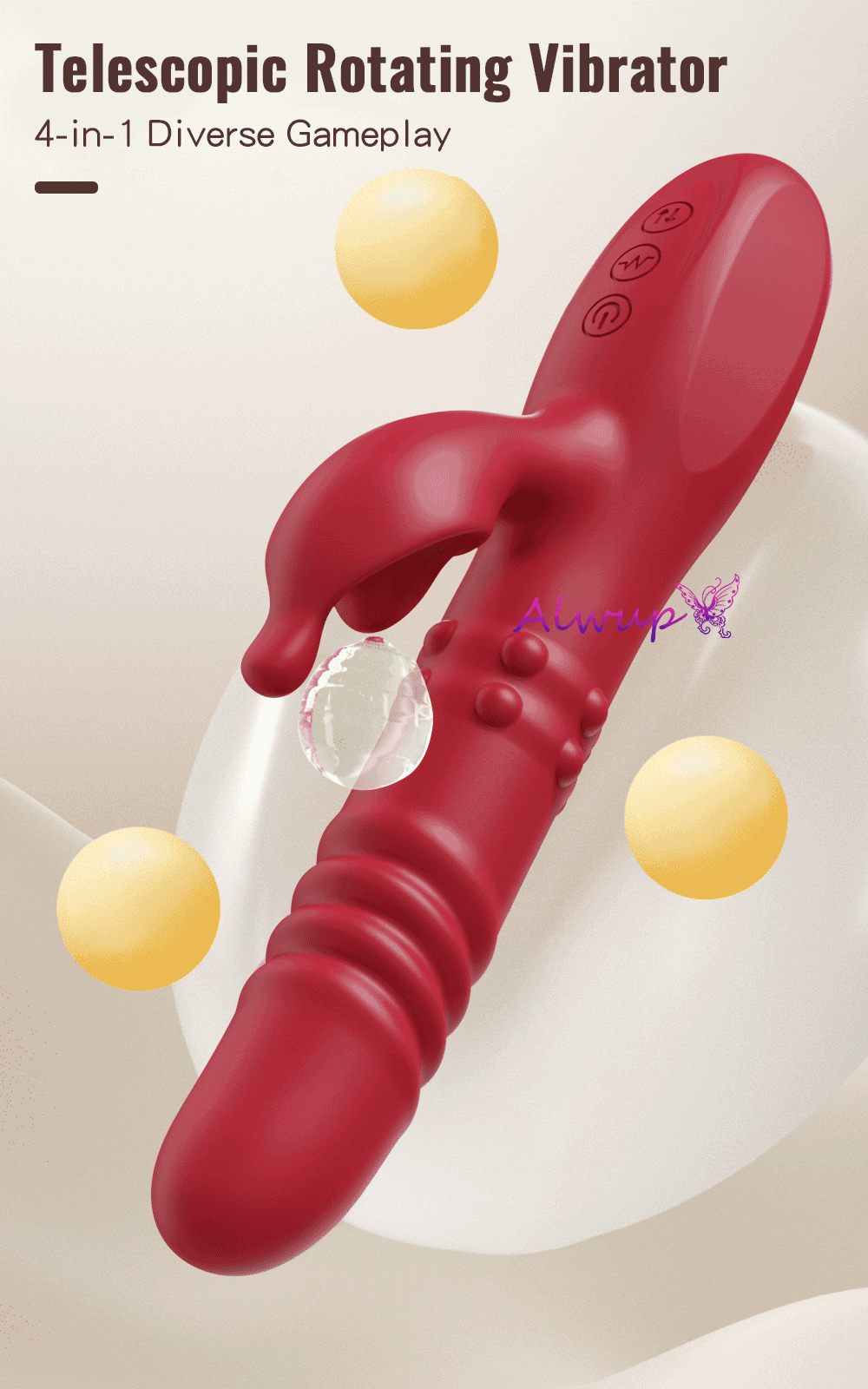 Rabbit Vibrator For Women Powerful G Spot Telescopic Rotating Clitoris Vagina Stimulator Female Masturbator For Adult