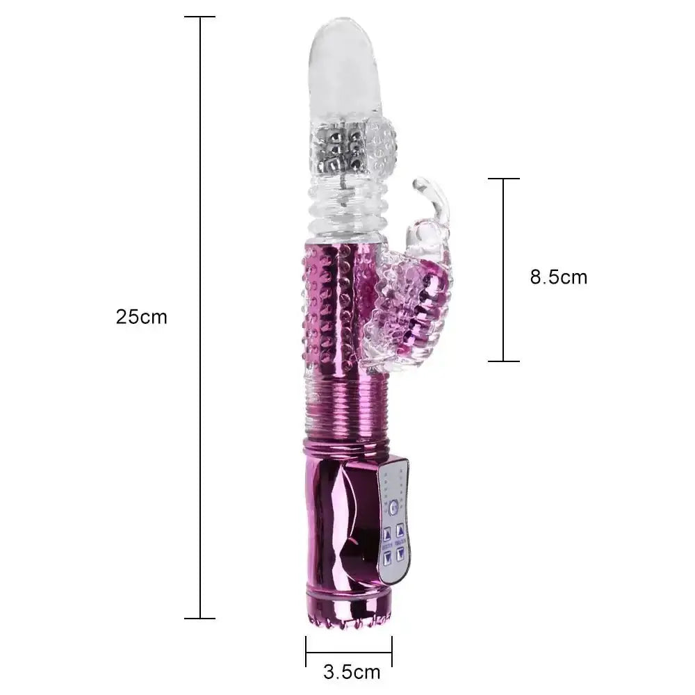 Rabbit Vibrator Telescopic Dildo Vibrator G - Spot Clit AV Stick Stimulator Vaginal Massager Sex Toys for Women Female rechargable - The Lady's Haven