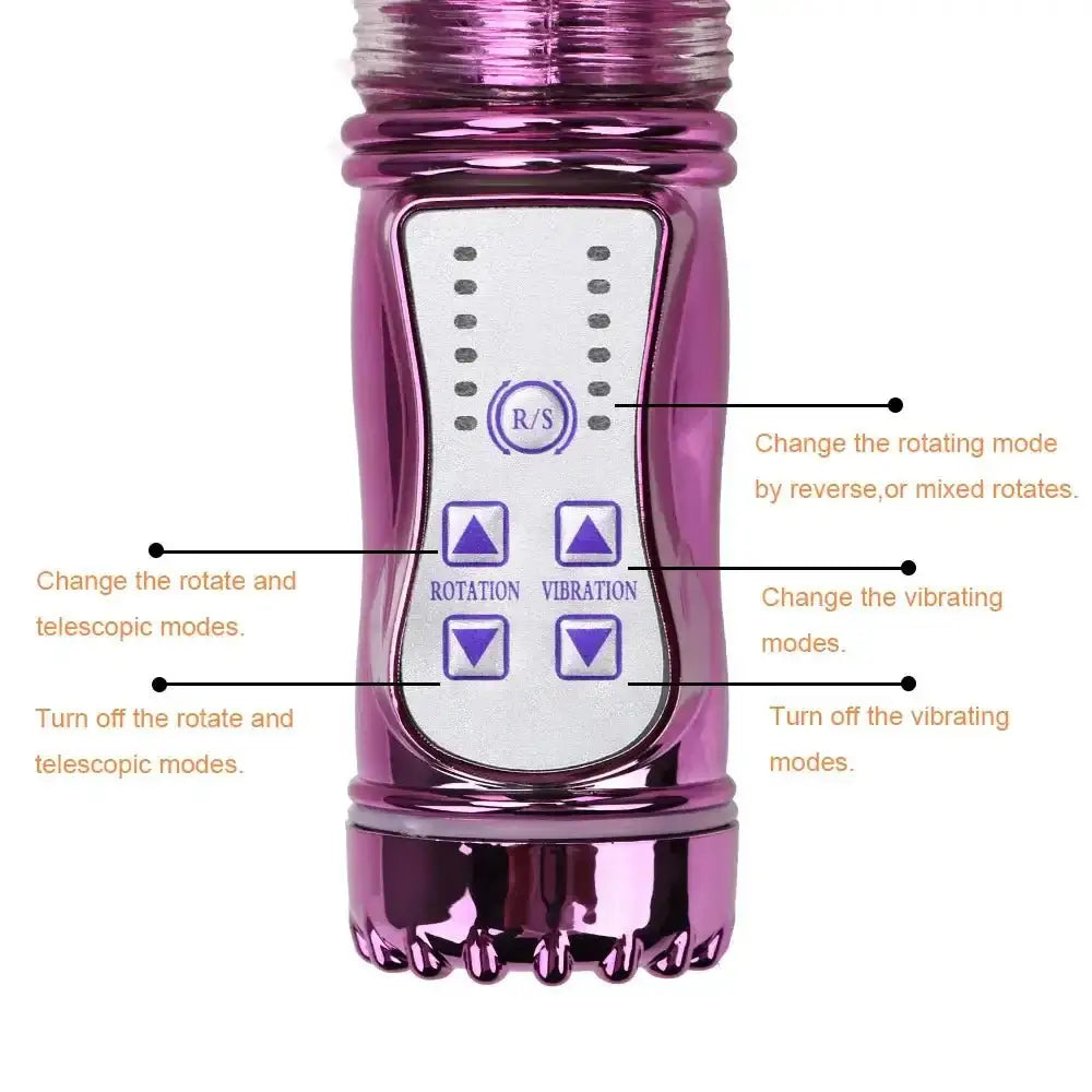 Rabbit Vibrator Telescopic Dildo Vibrator G - Spot Clit AV Stick Stimulator Vaginal Massager Sex Toys for Women Female rechargable - The Lady's Haven