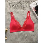 Red lace push up bra for women with adjustable straps from The Lady's Haven Boutique