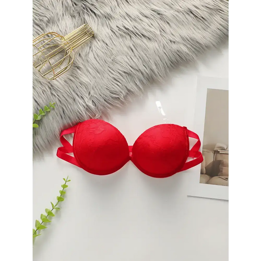 Red Sexy Anti Slip Push Up Bra for Women - The Lady's Haven Boutique