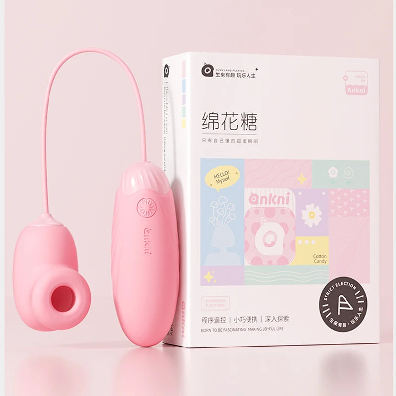 Pink remote control sucking vibrator for women with flexible design and user-friendly controls