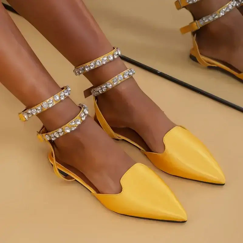 Rhinestone Ankle Strap Sandals for Women - The Lady's Haven Boutique