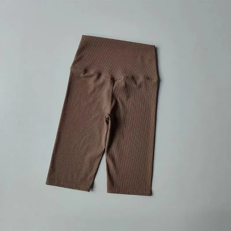 Ribbed Cycling Yoga Gym Shorts for Women - The Lady's Haven Boutique