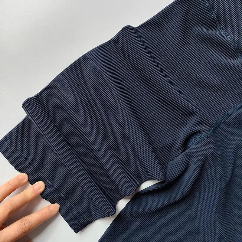 Ribbed Cycling Yoga Gym Shorts for Women - The Lady's Haven Boutique