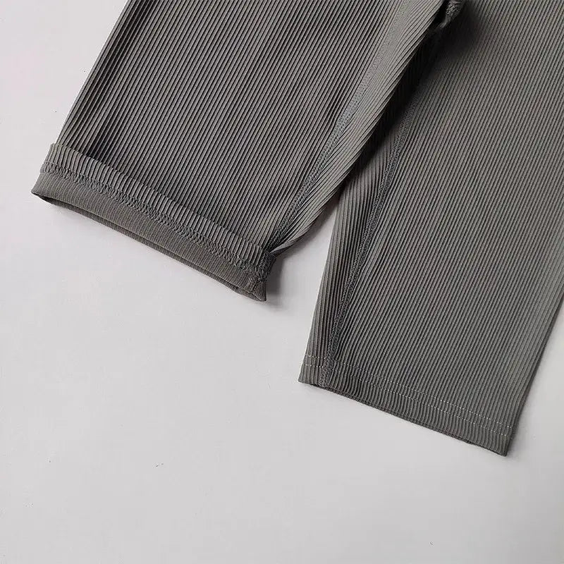 Ribbed Cycling Yoga Gym Shorts for Women - The Lady's Haven Boutique