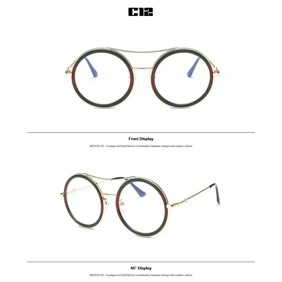 Round Sunglasses with Designer Flair - The Lady's Haven Boutique