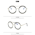 Round sunglasses with designer flair featuring a vintage and modern style combination