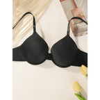 Black sequin lingerie bra with steel ring from The Lady's Haven Boutique on a white background