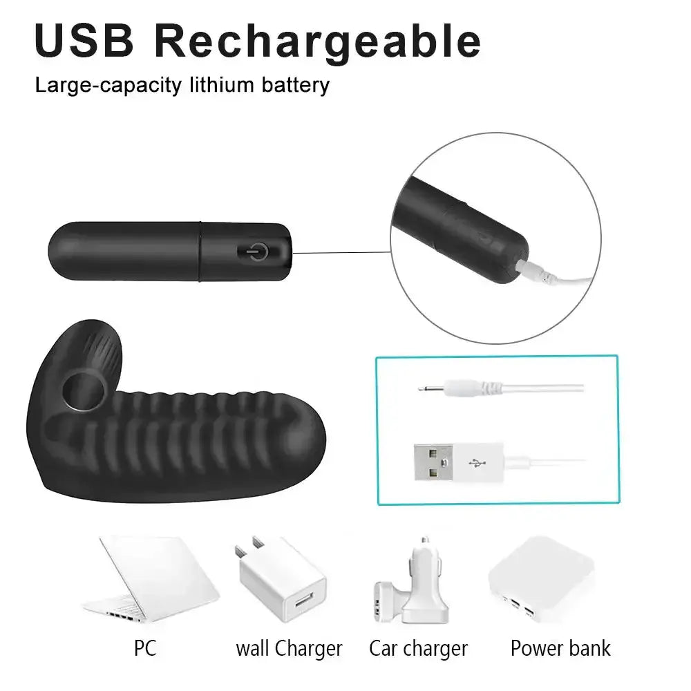Sex Toys Finger Sleeve Vibrator G Spot Massage Clit Stimulate Female Masturbator For Women Lesbian Orgasm Adult Products - The Lady's Haven
