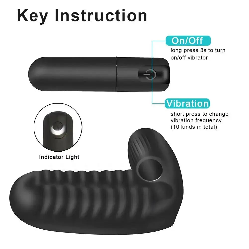 Sex Toys Finger Sleeve Vibrator G Spot Massage Clit Stimulate Female Masturbator For Women Lesbian Orgasm Adult Products - The Lady's Haven