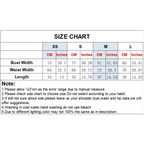Size chart for sexy bow backless slip top showing bust waist and length measurements in XS S M and L