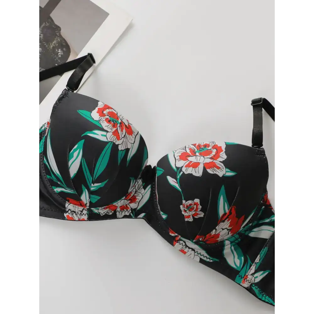 Sexy Floral Bra and Panty Set Vacation - The Lady's Haven Boutique