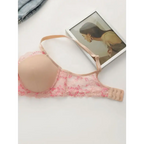 Sexy lace lingerie set pink bra with adjustable straps and hook closure from The Lady's Haven Boutique