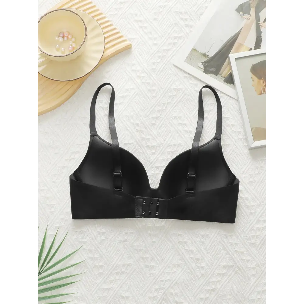 Sexy lingerie black bra with adjustable straps and hook closure from The Lady's Haven Boutique
