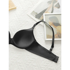 Sexy lingerie black bra from The Lady's Haven Boutique with smooth cups and adjustable straps